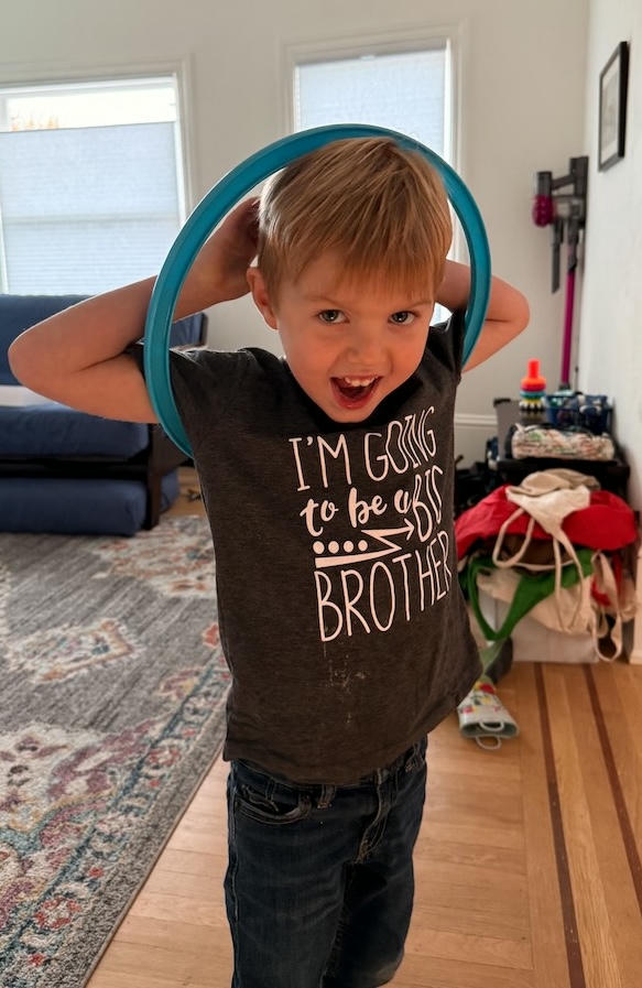 Isaac is very excited